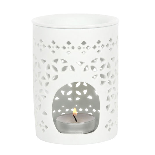 White Matt Ceramic Wax Melter